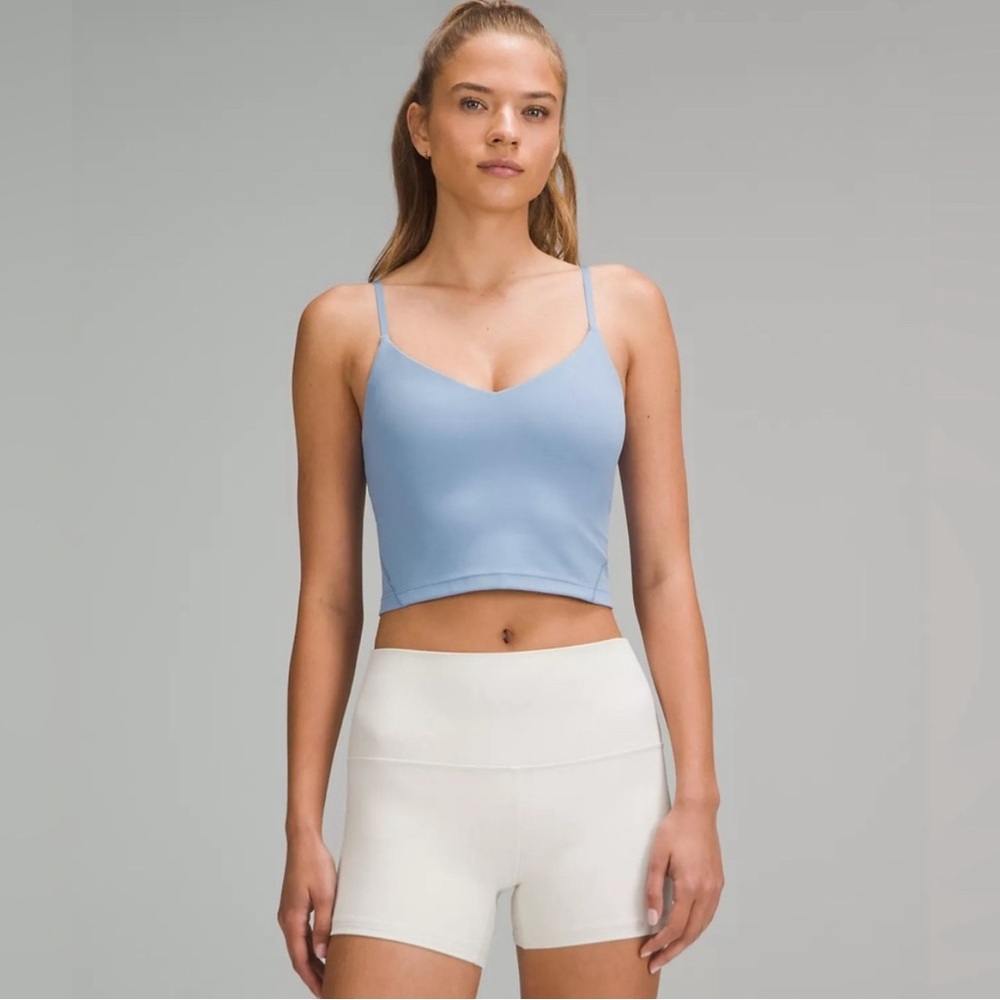 Light Blue Lululemon Align Cropped Tank size 4 good condition
